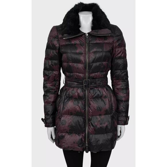 Burberry Brit Printed Fitted Down Coat  Sz.S - Picture 1 of 4